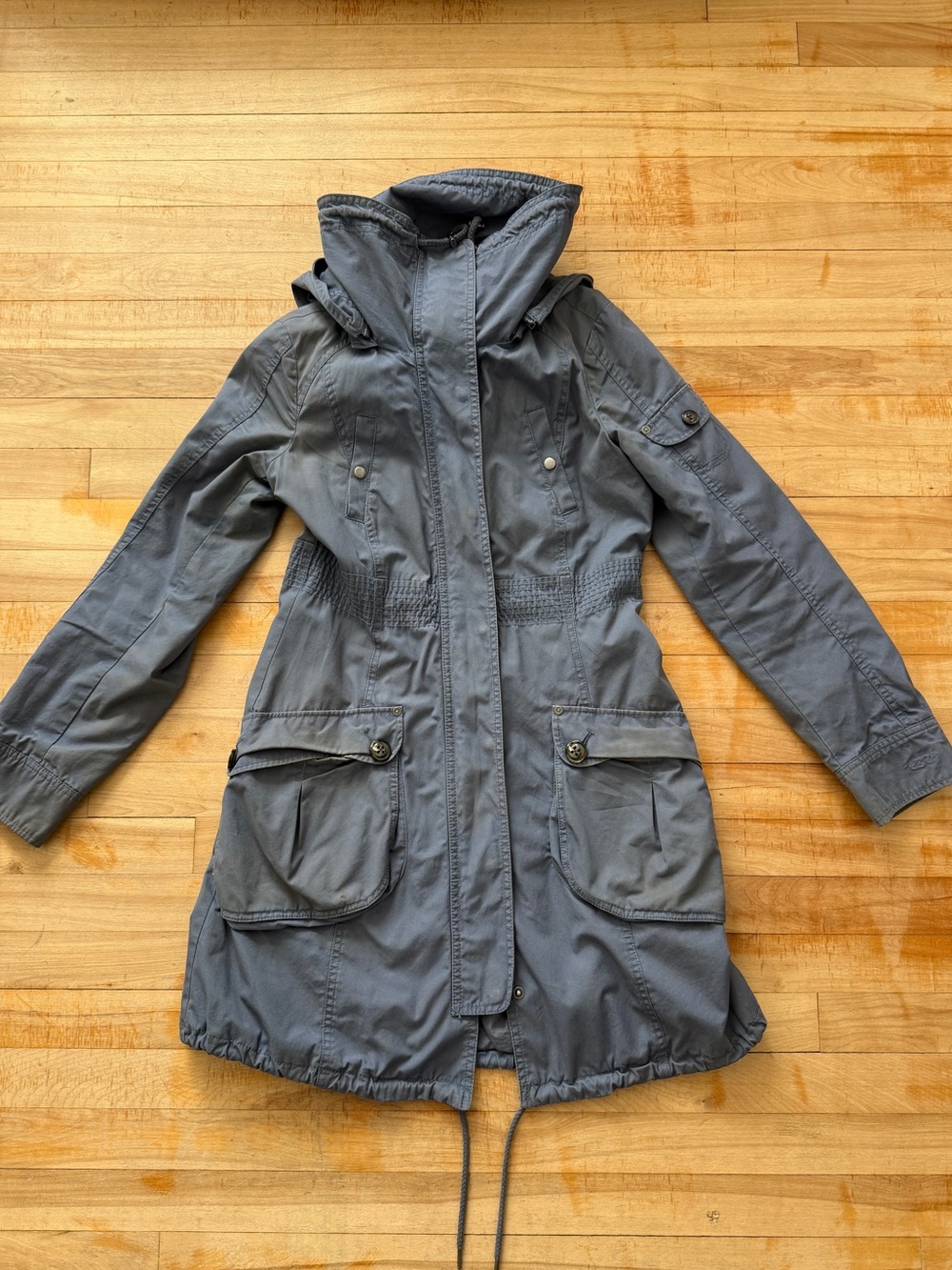 Vintage ESPRIT Hooded Anorak Jacket | Grey Blue